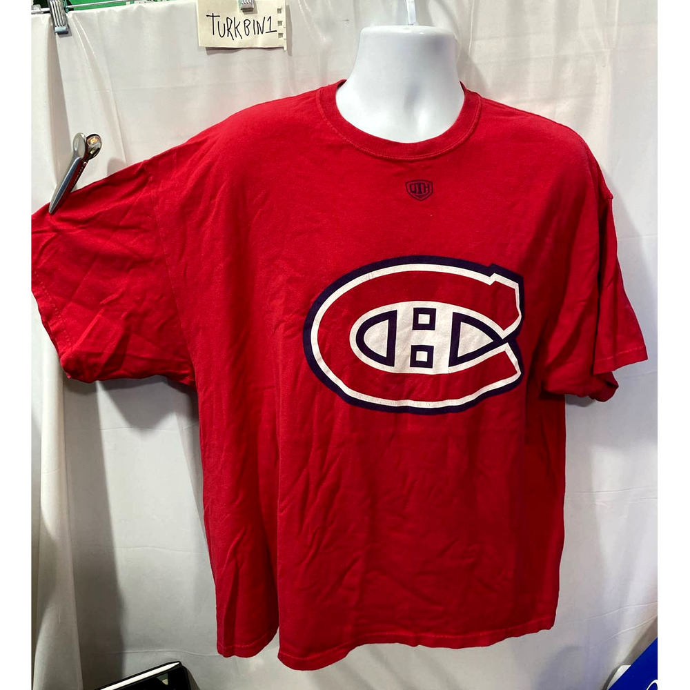 Old Time Hockey T-Shirt Men's XXL Red Cotton NHL Montreal Canadiens Crew Neck